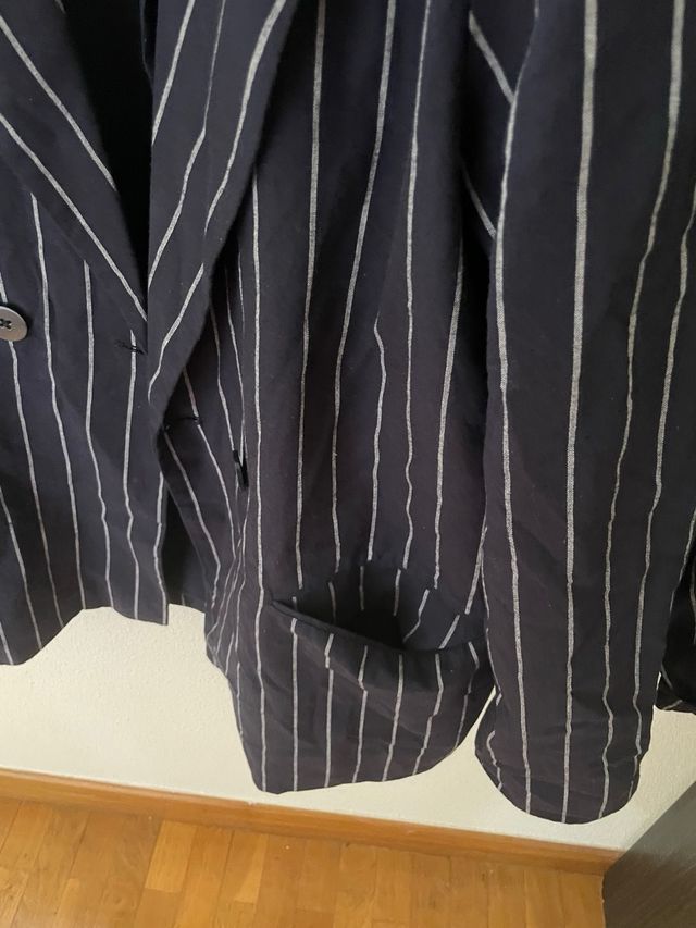 Conjunto de vestir rayas azul