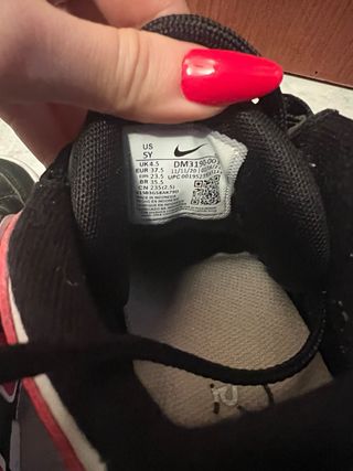 Scarpe Nike Air unisex Pelle Nere Rosse