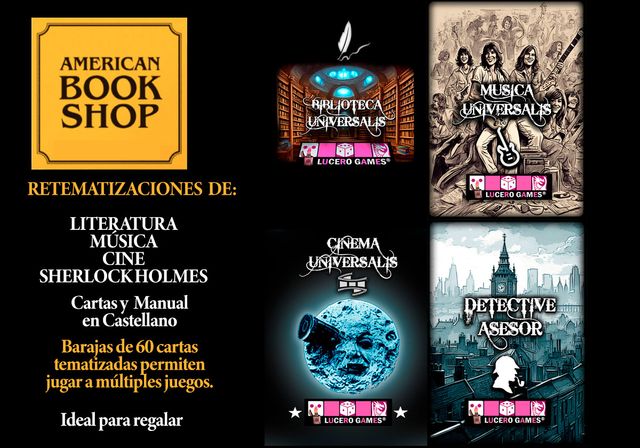 Juego Cartas Películas Cine American BookShop