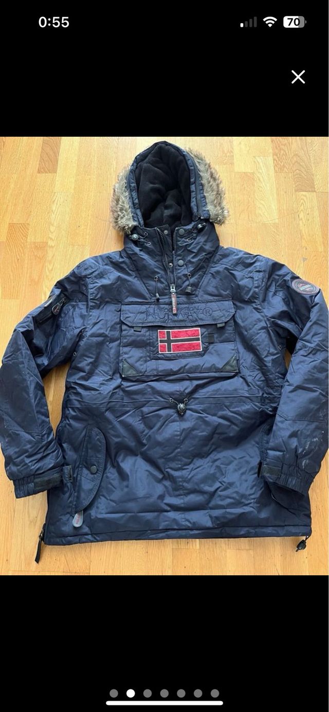 Parka geographical norway  azul con capucha
