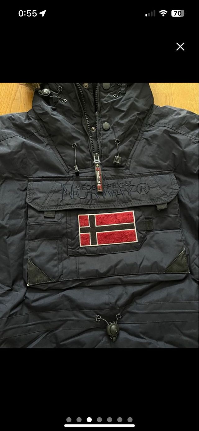 Parka geographical norway  azul con capucha