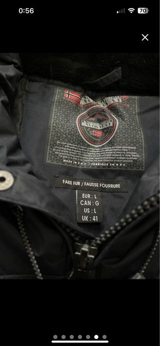 Parka geographical norway  azul con capucha