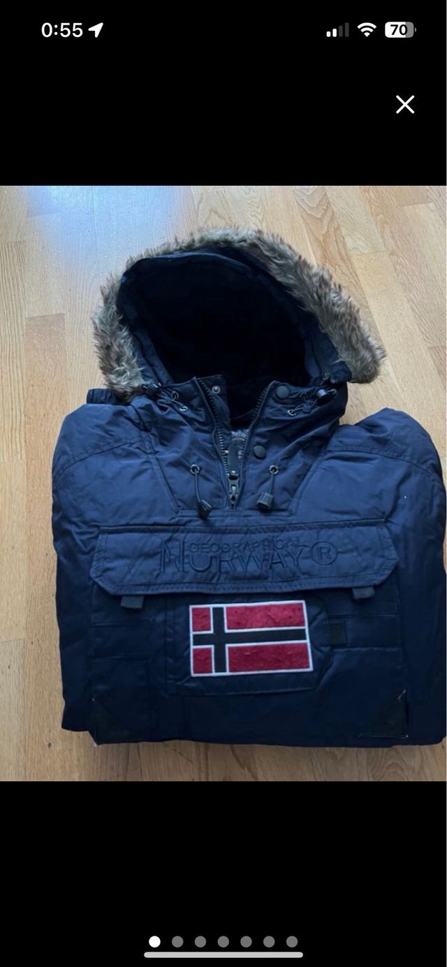 Parka geographical norway  azul con capucha