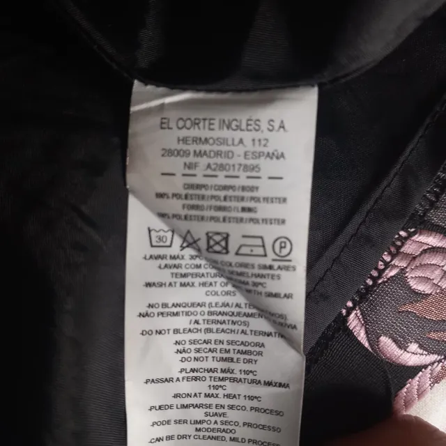 Vestido floral negro y rosa El Corte Inglés