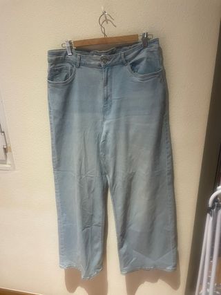 Pantalón vaquero ancho azul