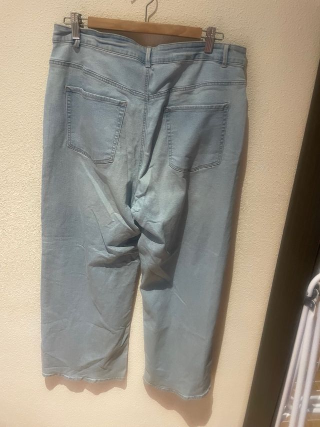 Pantalón vaquero ancho azul