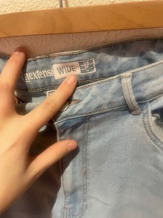 Pantalón vaquero ancho azul