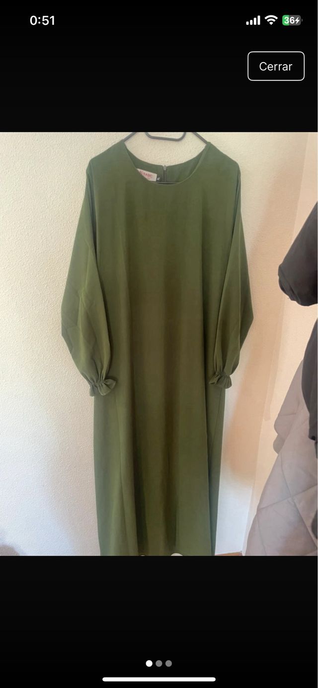 Abaya / Vestido Verde Talla Única