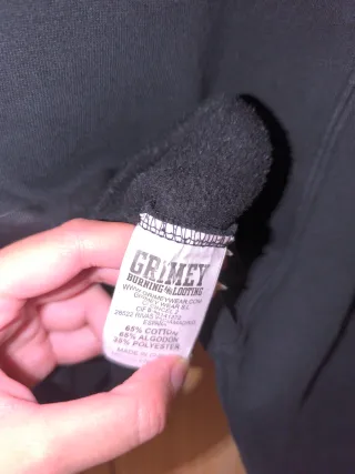 Sudadera Grimey Crop Top Negra y Rosa Talla Única