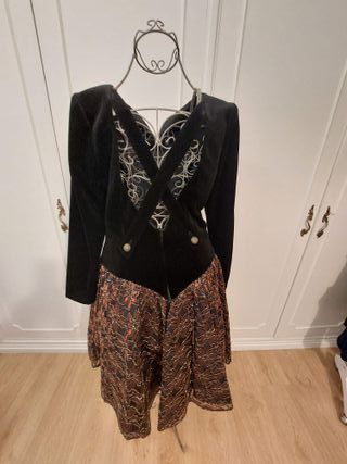 Vestido Terciopelo Negro Talla 46