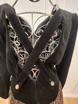 Vestido Terciopelo Negro Talla 46