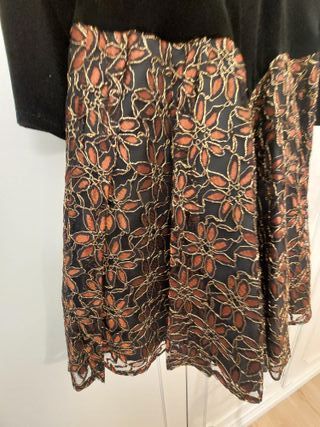 Vestido Terciopelo Negro Talla 46