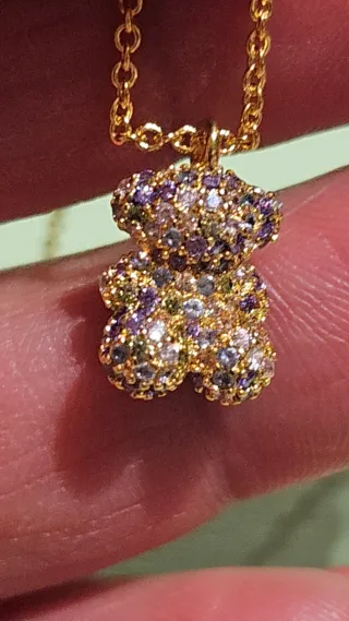 ☆Colgante Oso oro/vermeil con circonitas.