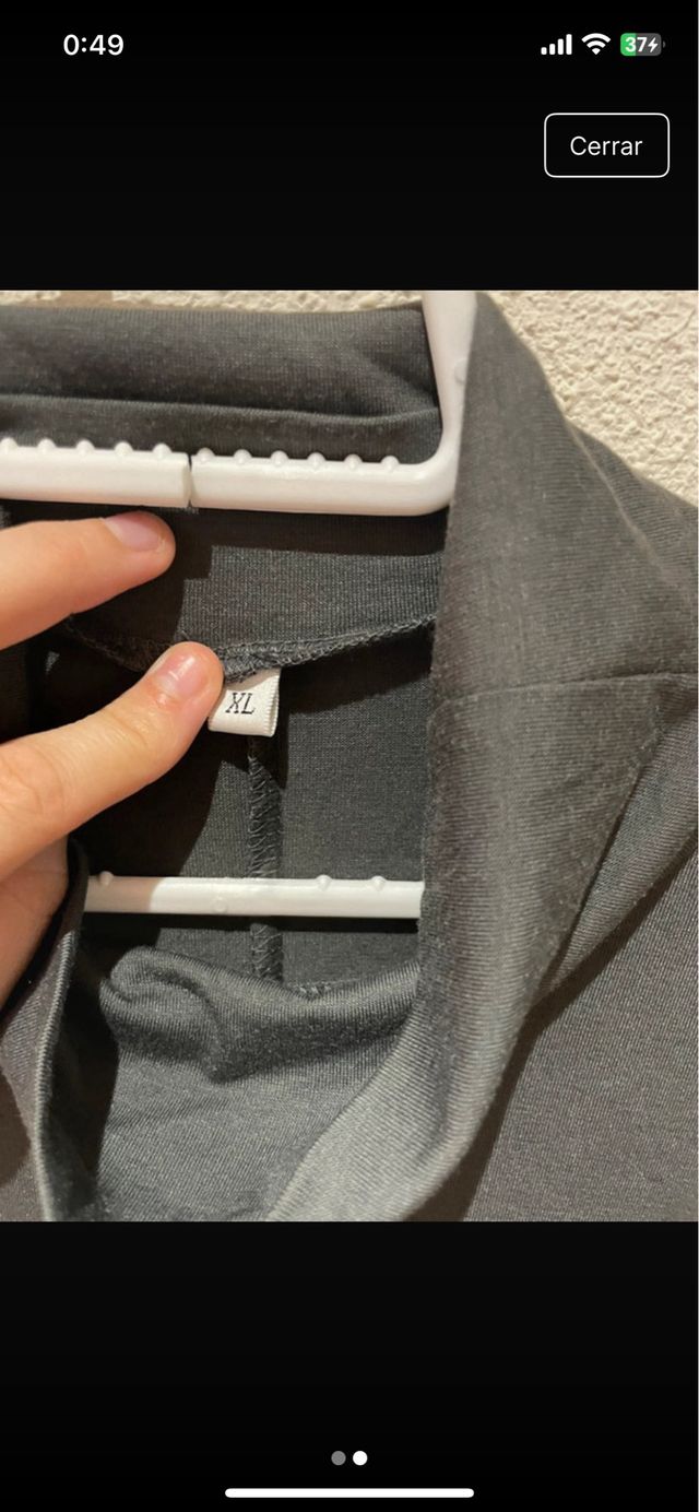 Vestido largo cuello alto negro talla única