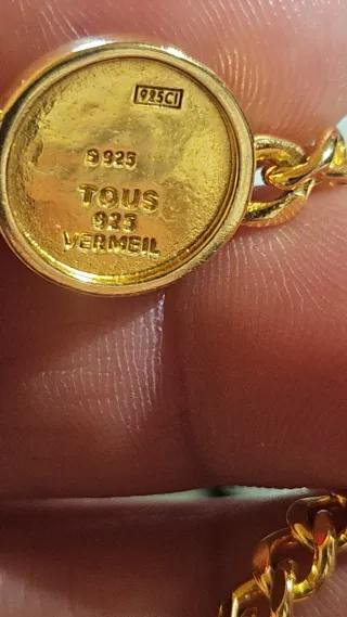 Pulsera Tous Oso Azul y Dorada