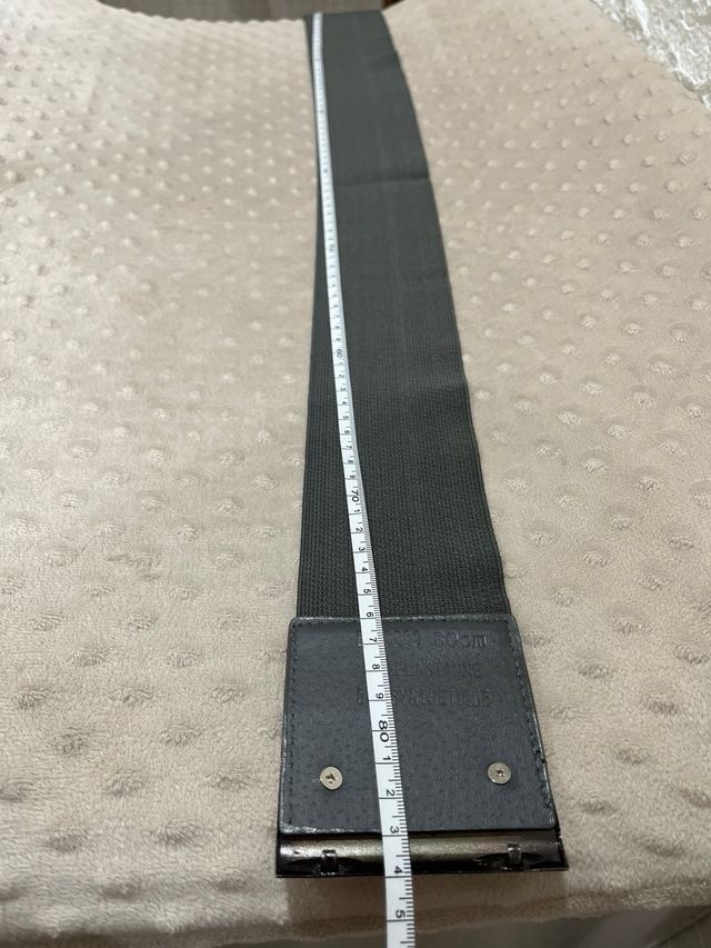 Cintura elastica grigio antracite con strass