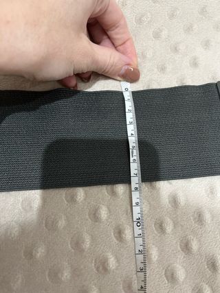 Cintura elastica grigio antracite con strass