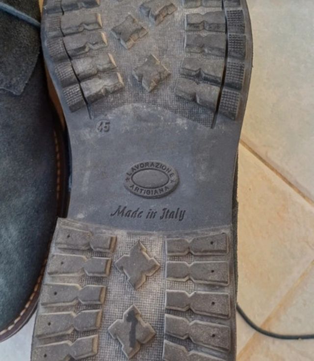 Polacchino camoscio artigianale uomo 45