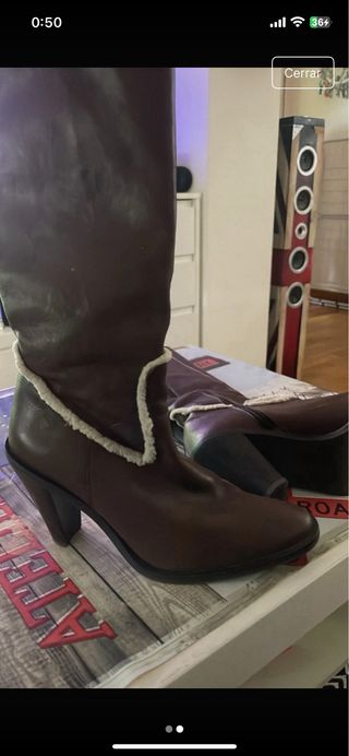 Botas de tacón marrones