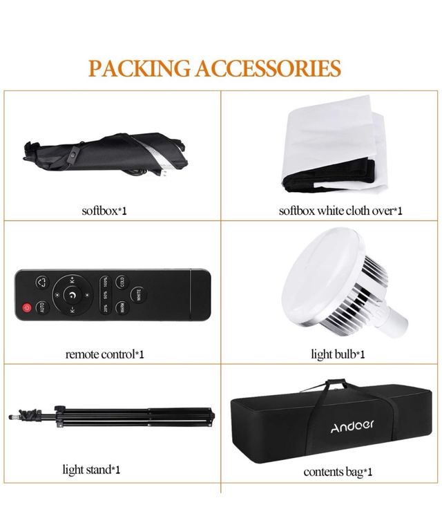 Alquiler Kit Iluminación Andoer.