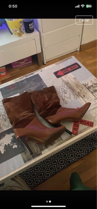 Botas de tacón marrones