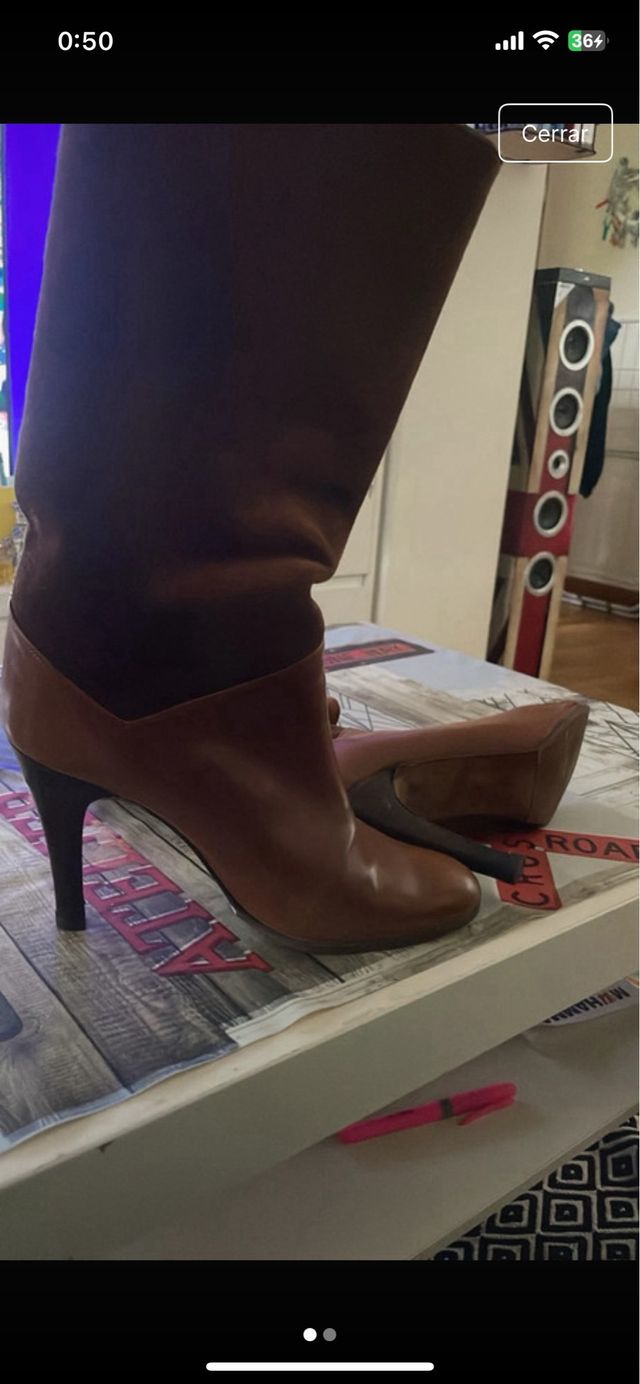 Botas de tacón marrones