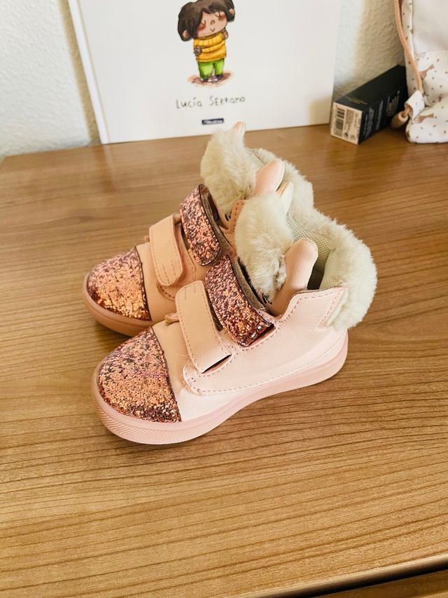 Botas Gioseppo niña piel unicornio rosa