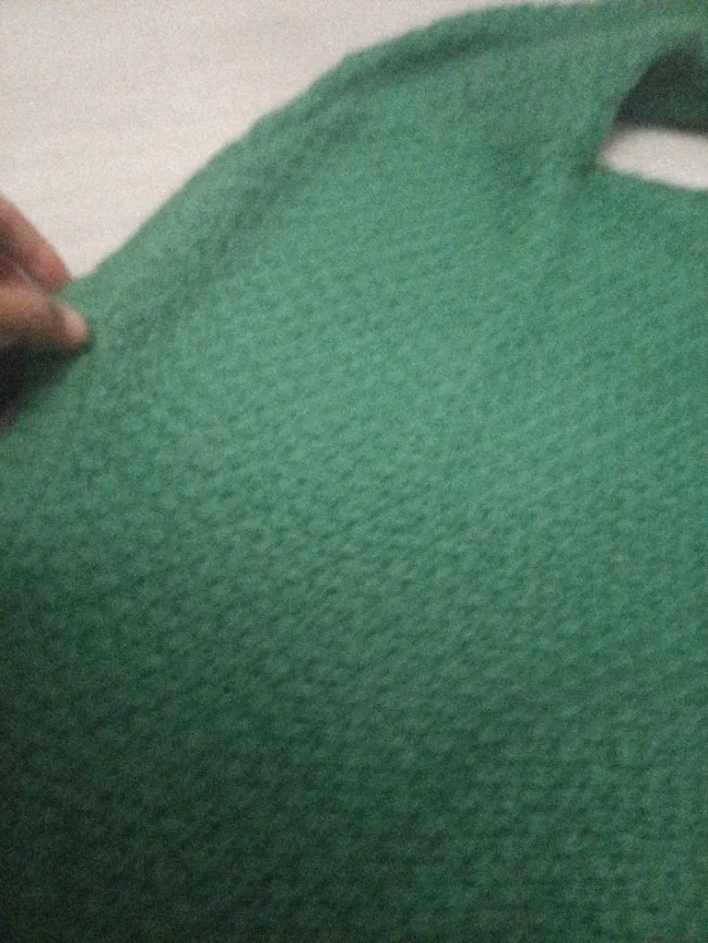 Jersey tejido grueso verde talla L