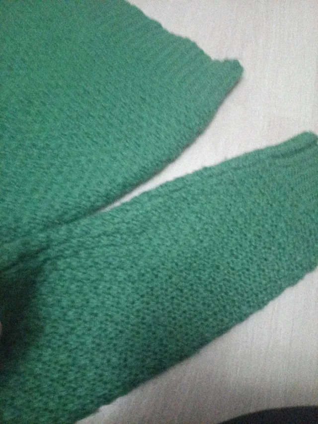 Jersey tejido grueso verde talla L