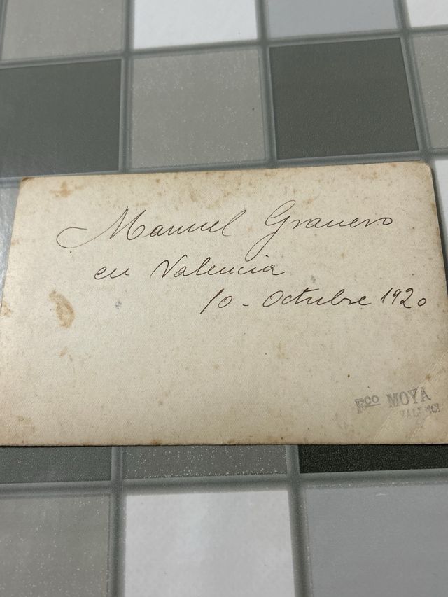 Foto antigua torero Manuel Granero 1920