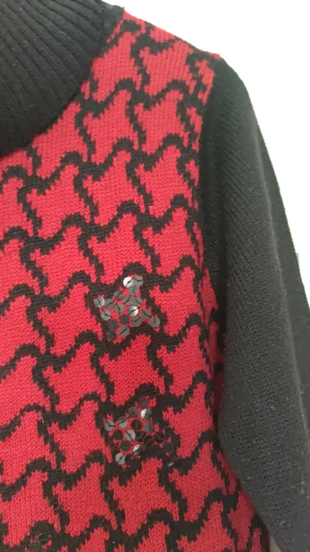 Jersey Suchita Lana (acrílico) Negro/Rojo Talla M-