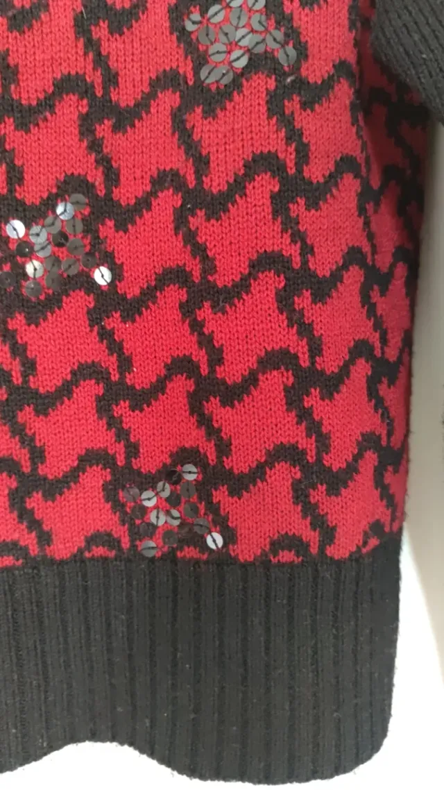 Jersey Suchita Lana (acrílico) Negro/Rojo Talla M-