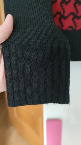 Jersey Suchita Lana (acrílico) Negro/Rojo Talla M-