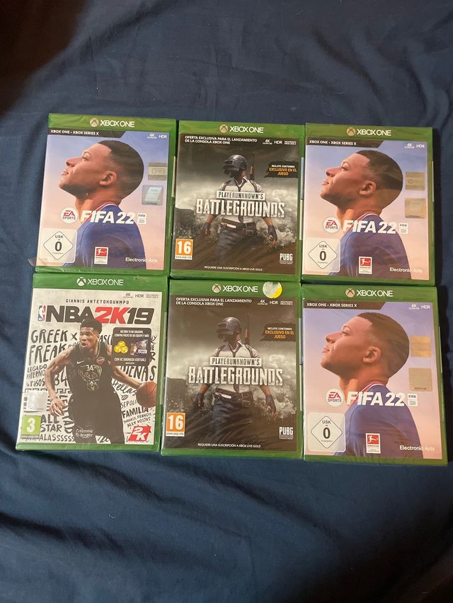 Lote 6 Juegos Xbox One: FIFA 22, PUBG, NBA 2K19