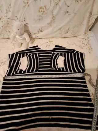 Jersey rayas cuello alto mujer