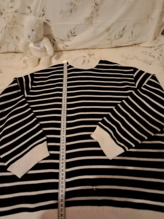 Jersey rayas cuello alto mujer