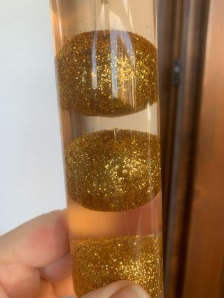 Set 3 candele glitter oro trasparenti