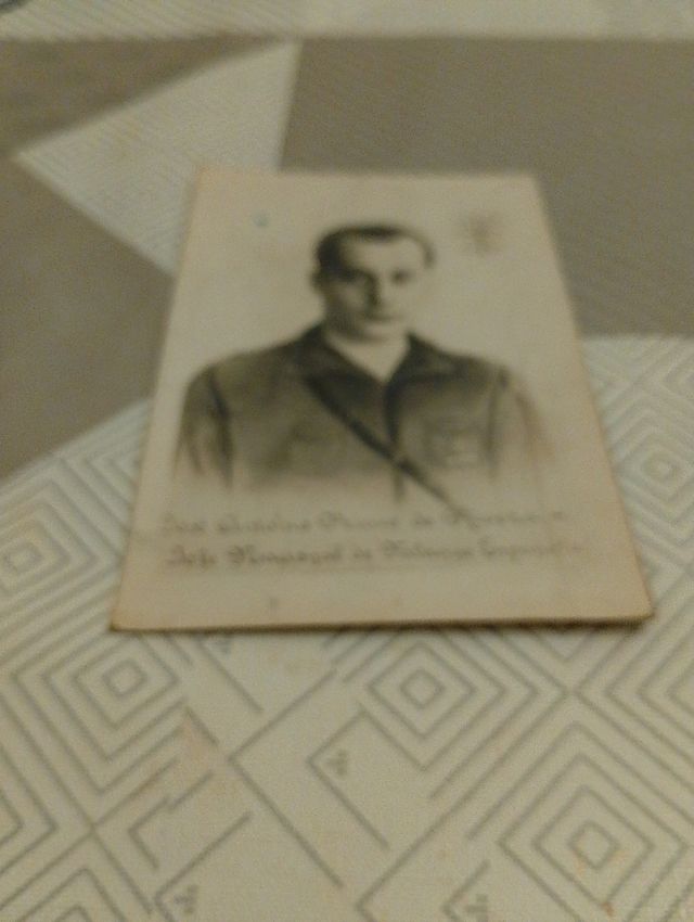 Postal antigua retrato hombre