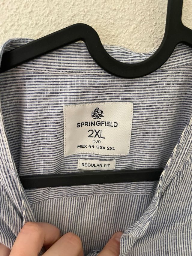 Camisa Springfield Rayas Azul y Blanco