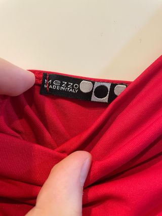 Abito rosso Mezzo arricciato