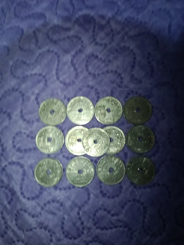Monedas 25  céntimos 1937.