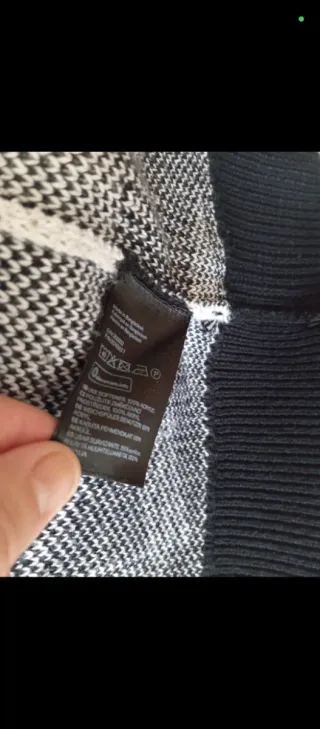 Chaqueta larga mujer geométrica sin cierre