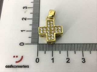 colgante oro 18k con piedra con circonita