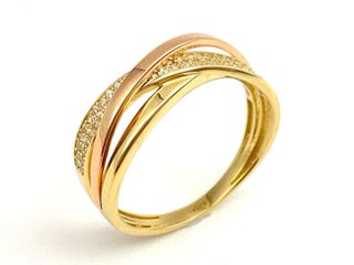 sortija oro 18k con circonita