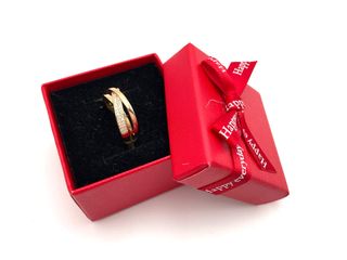 sortija oro 18k con circonita