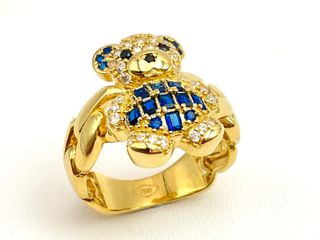 sortija oro 18k con circonita