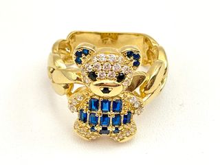 sortija oro 18k con circonita