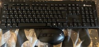 Teclado y Ratón Inalámbrico NGS Negro