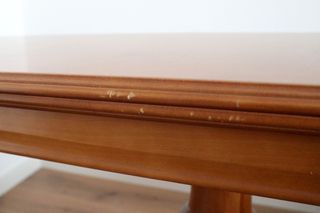 Mesa libro de comedor ampliable de madera de roble