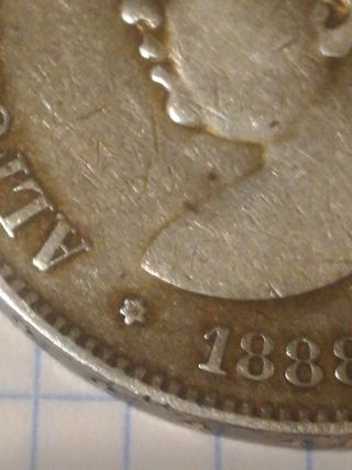 5 Pesetas Plata 1888 Alfonso XIII rey CONSORTE